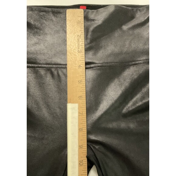 Spanx Small Faux Leather Moto Quilted Leggings Black Womens S - Picture 6 of 8